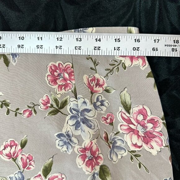 Talbots Women 14 Pure Silk Maxi Skirt Floral Lined Back Zip 90s Y2K Cottagecore - Picture 9 of 10